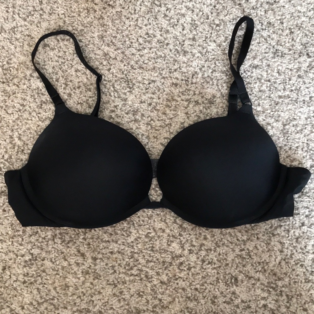 Padded black bra